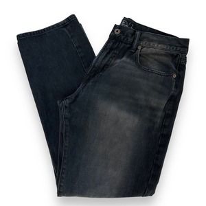 Lucky Brand Jeans 221 Original Straight Black Denim Casual Cotton Men W36 L32